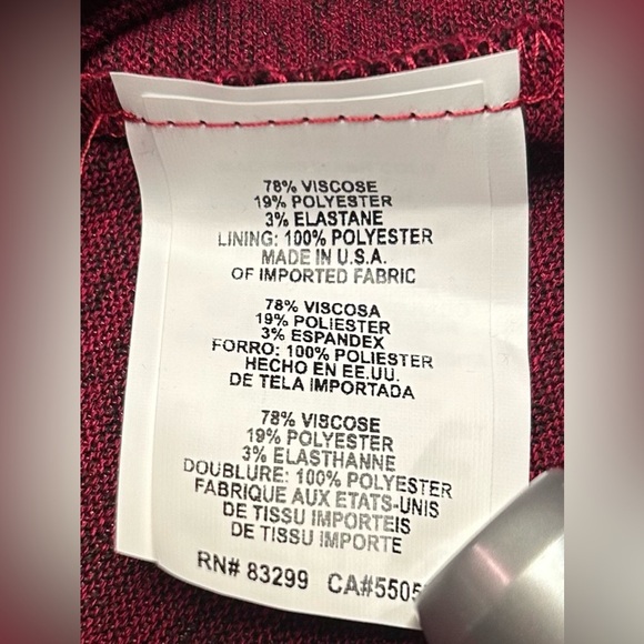 Women’s Tiana B A-line Midi Dress Burgundy LS Pullover Hooded Soft Sz S - Picture 6 of 8